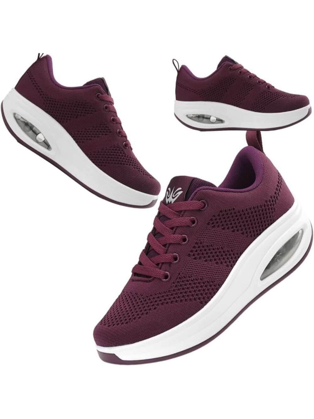 Women's Purple Air Cushion Nurse Slip Resistant Work Sock Comfortable Sneaker